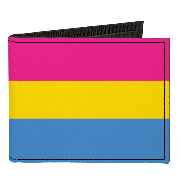 Buckle-Down Canvas Bi-Fold Wallet - Flag Pansexual Pink Yellow Blue