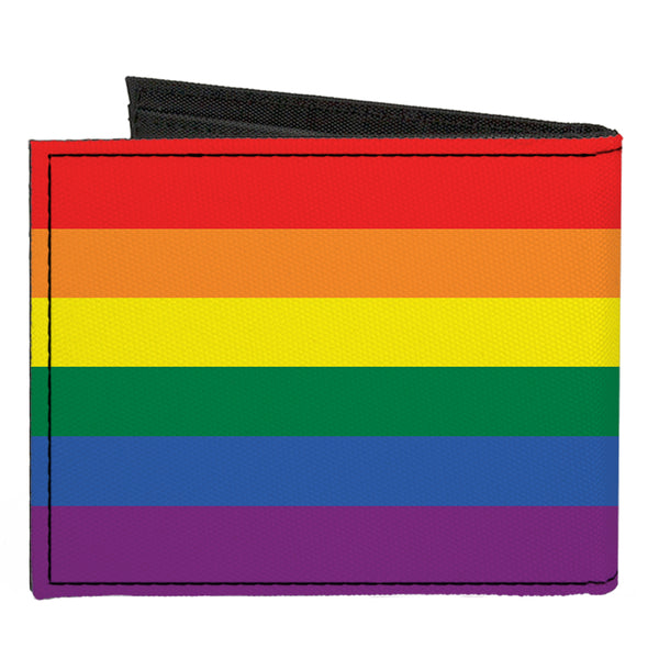 Buckle-Down Canvas Bi-Fold Wallet - Flag Pride Rainbow