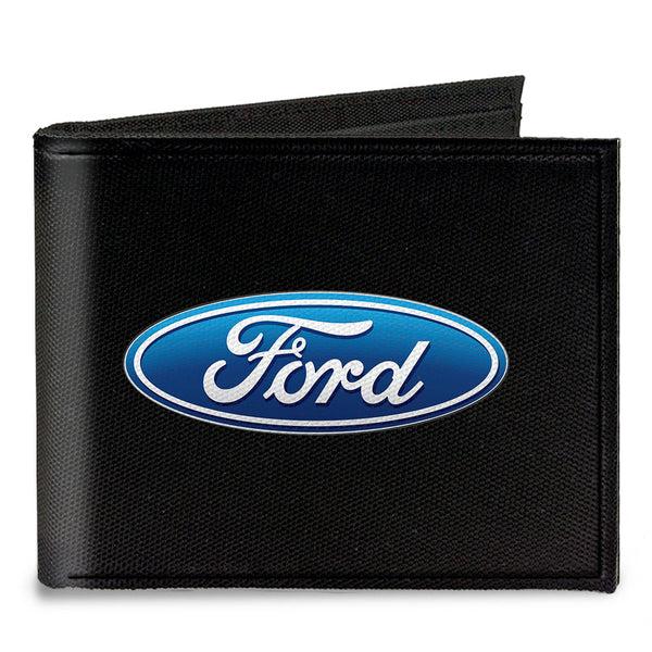 Buckle-Down Canvas Bi-Fold Wallet - Ford Oval Logo CENTERED