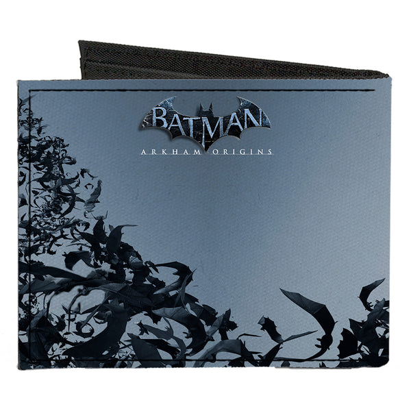 Buckle-Down Canvas Bi-Fold Wallet - Joker Face Bats + BATMAN ARKHAM ORIGINS