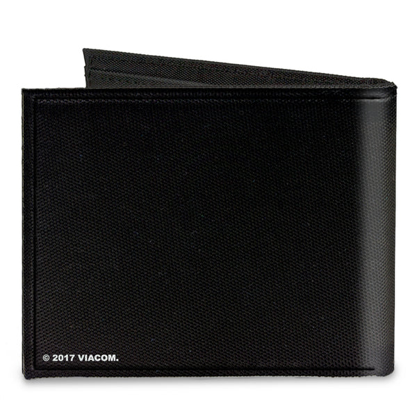 Buckle-Down Canvas Bi-Fold Wallet - Leonardo Crossed Katana Dark Pose Black Grays