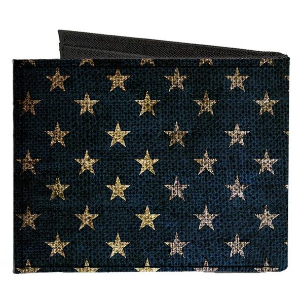 Buckle-Down Canvas Bi-Fold Wallet - Vintage US Flag Stretch