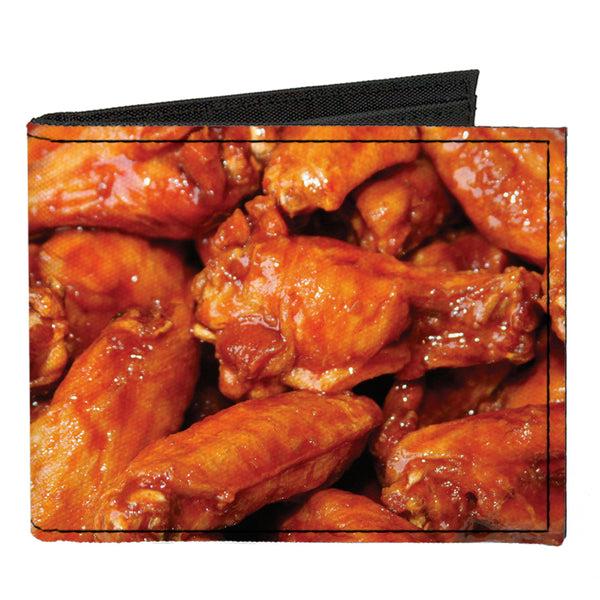 Buckle-Down Canvas Bi-Fold Wallet - Vivid Hot Wings Stacked