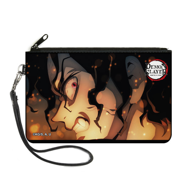 Buckle-Down Canvas Zipper Wallet - LARGE - Demon Slayer Muzan Kibutsuji Flame Glow Pose