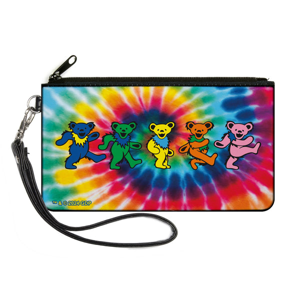 Buckle-Down Canvas Zipper Wallet - LARGE - Grateful Dead Dancing Bears Swirl Multi Color