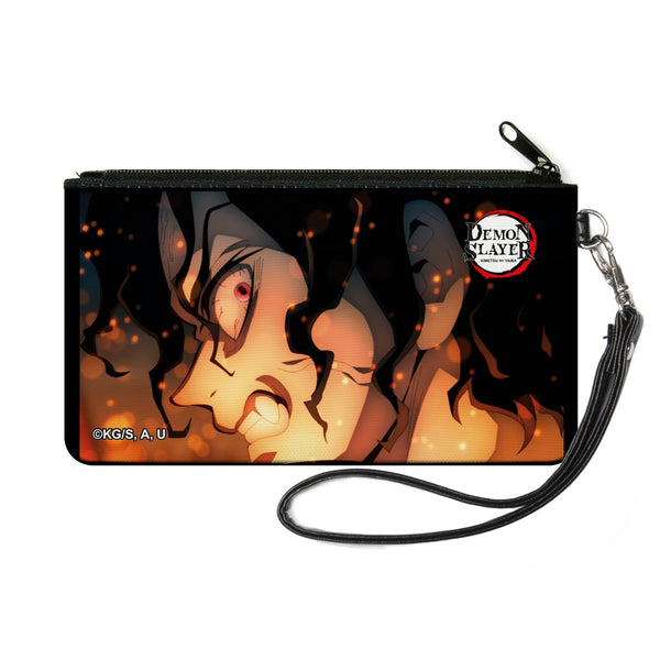 Buckle-Down Canvas Zipper Wallet - SMALL - Demon Slayer Muzan Kibutsuji Flame Glow Pose