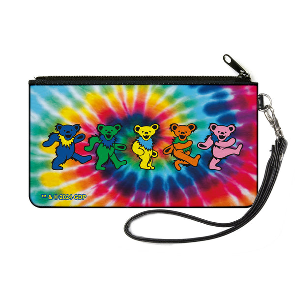 Buckle-Down Canvas Zipper Wallet - SMALL - Grateful Dead Dancing Bears Swirl Multi Color
