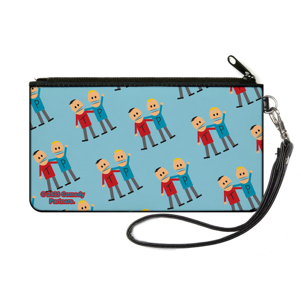 Buckle-Down Canvas Zipper Wallet - SMALL - South Park Terrance and Phillip Hugging Pose Blue