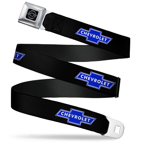 Buckle-Down Chevy Seatbelt Belt - Chevy Bowtie Logo REPEAT Webbing