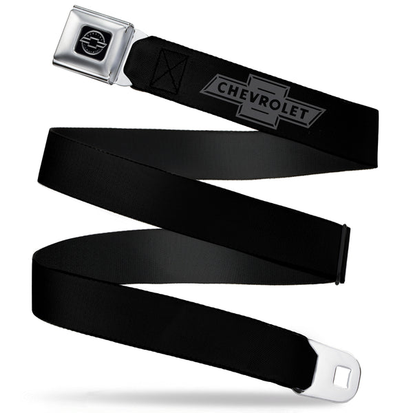 Buckle-Down Chevy Seatbelt Belt - Vintage CHEVROLET Bowtie Black/Charcoal (1934 logo) Webbing Buckle-Down Chevy Seatbelt Belt - Vintage CHEVROLET Bowtie Black/Charcoal (1934 logo) Webbing