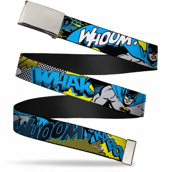 Buckle-Down Chrome Buckle Web Belt - Batman Scene1 Webbing