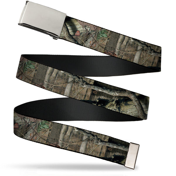Buckle-Down Chrome Buckle Web Belt - Mossy Oak Break-Up Infinity Webbing