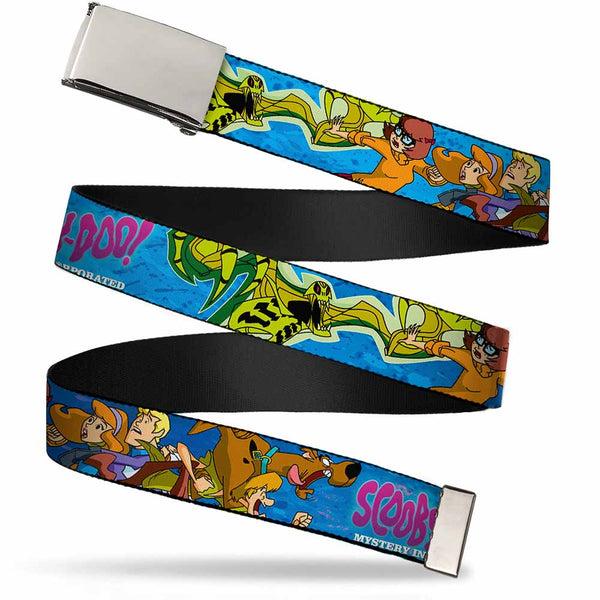 Buckle-Down Chrome Buckle Web Belt - SCOOBY DOO INC. Group w/Slime Mutant Webbing