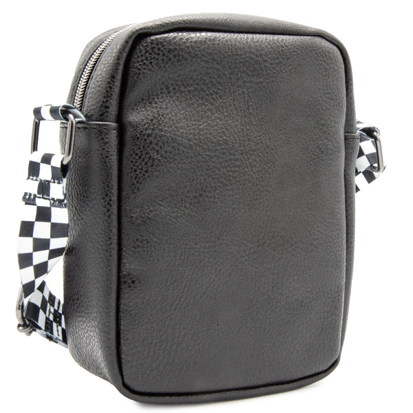 Buckle-Down Crossbody Wallet - Carroll Shelby SHELBY Text Super Cobra Black Blue Gray
