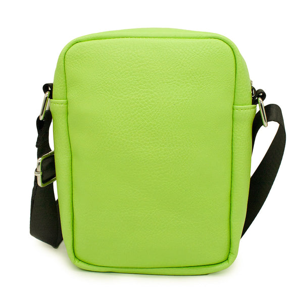 Buckle-Down Crossbody Wallet - Invader Zim GIR Face CLOSE-UP Lime Green