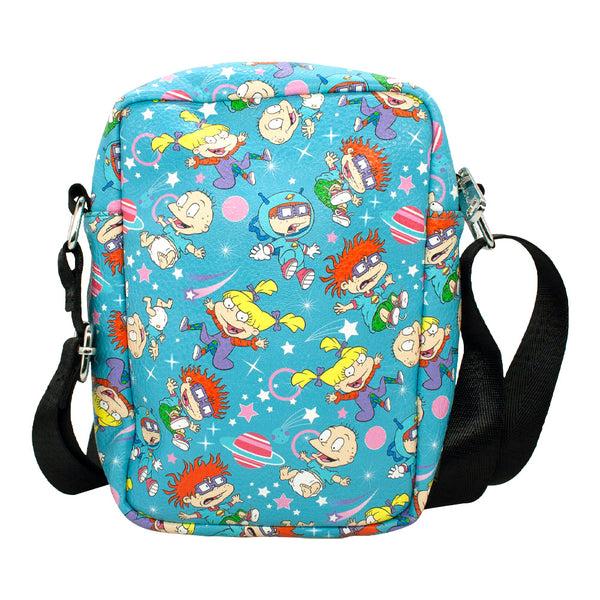 Buckle-Down Crossbody Wallet - Rugrats Characters And Icons Collage Blue