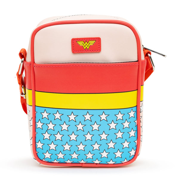 Buckle-Down DC Comics Bag Cross Body Wonder Woman Body Character Close Up Vegan Leather
