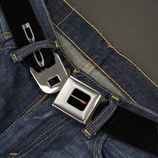 Buckle-Down Dodge Red Rhombus Full Color Seatbelt Belt - Dodge Red Rhombus REPEAT Webbing