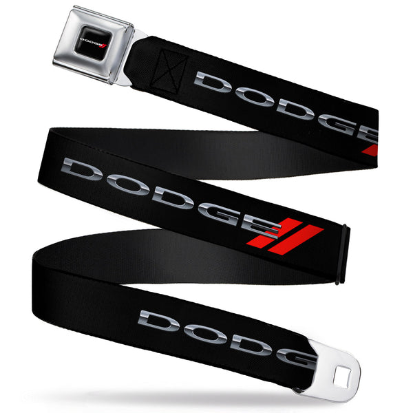 Buckle-Down Dodge Red Rhombus Full Color Seatbelt Belt - Dodge Red Rhombus REPEAT Webbing