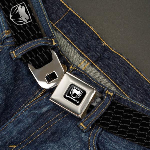 Buckle-Down Dodge Viper Seatbelt Belt - Dodge Viper REPEAT W/Text Webbing