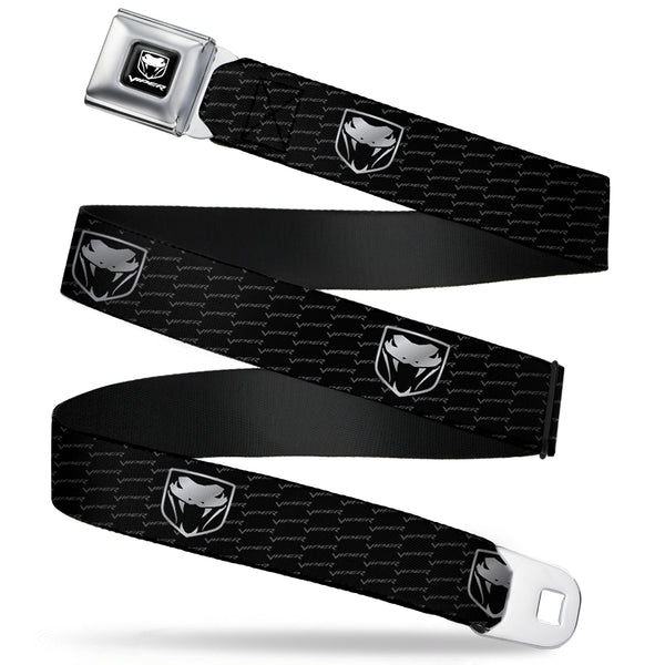 Buckle-Down Dodge Viper Seatbelt Belt - Dodge Viper REPEAT W/Text Webbing