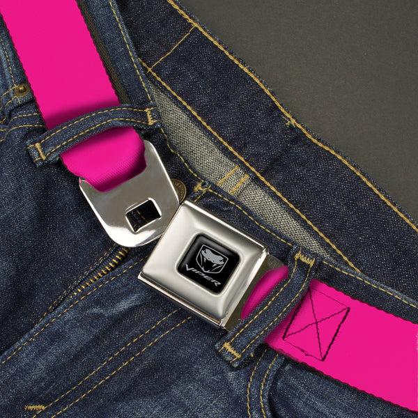 Buckle-Down Dodge Viper Seatbelt Belt - Fuchsia Webbing