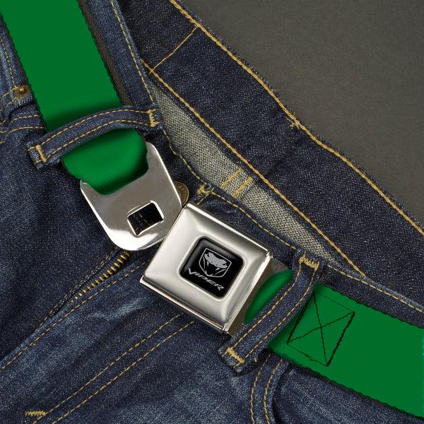 Buckle-Down Dodge Viper Seatbelt Belt - Green Webbing