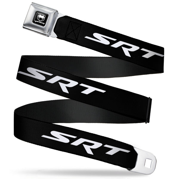 Buckle-Down Dodge Viper Seatbelt Belt - SRT Black/White Webbing