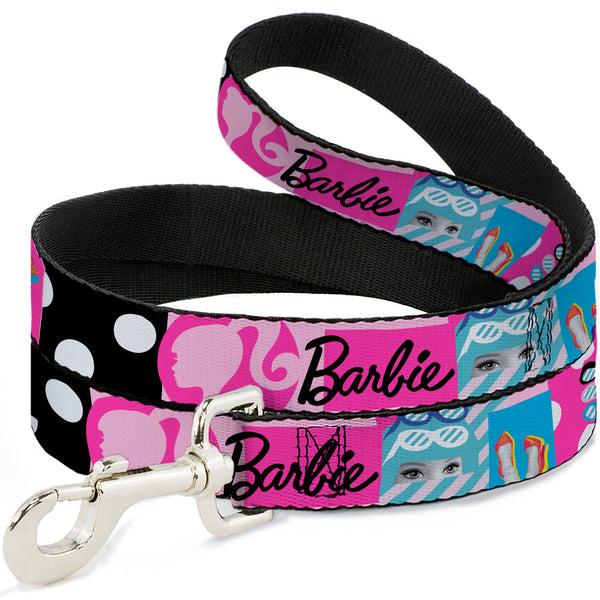 Buckle-Down Dog Leash - BARBIE Accessory Icons Collage Multi Color