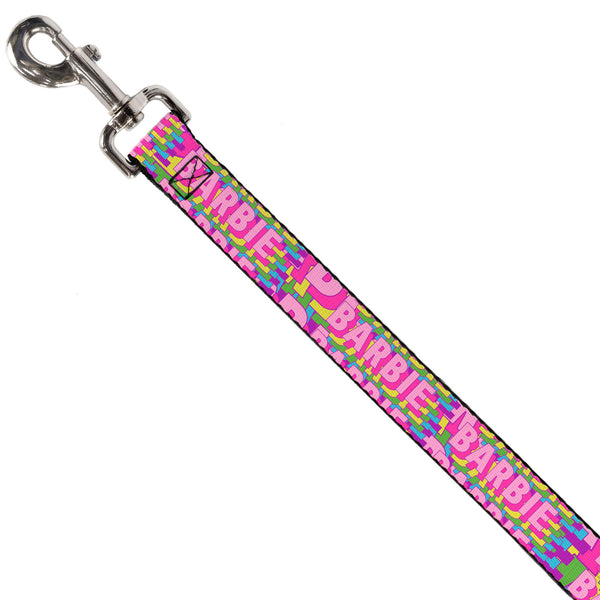 Buckle-Down Dog Leash - BARBIE Bold Text Stacked Pink/Multi Color
