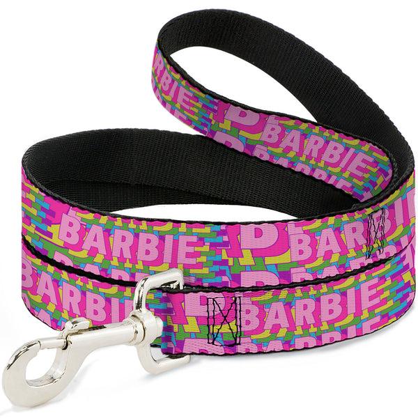 Buckle-Down Dog Leash - BARBIE Bold Text Stacked Pink/Multi Color