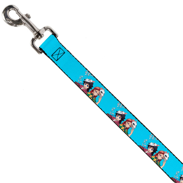 Buckle-Down Dog Leash - Demon Slayer Giyu And Sabito Warding Mask Pose Blue