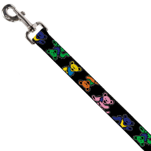 Buckle-Down Dog Leash - Grateful Dead Dancing Bears Close-Up Black/Multi Color