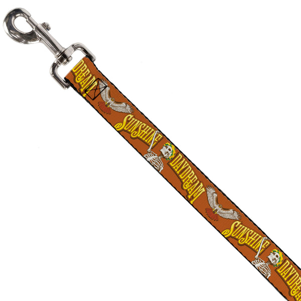 Buckle-Down Dog Leash - Grateful Dead SUNSHINE DAYDREAM Skeleton Orange