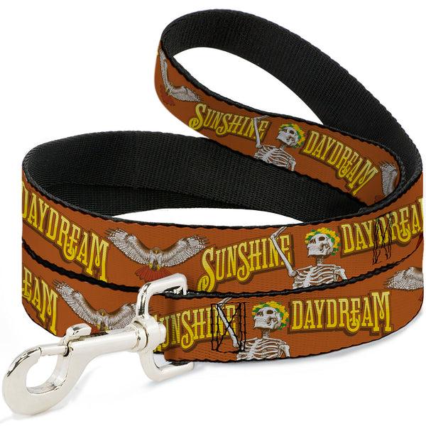 Buckle-Down Dog Leash - Grateful Dead SUNSHINE DAYDREAM Skeleton Orange