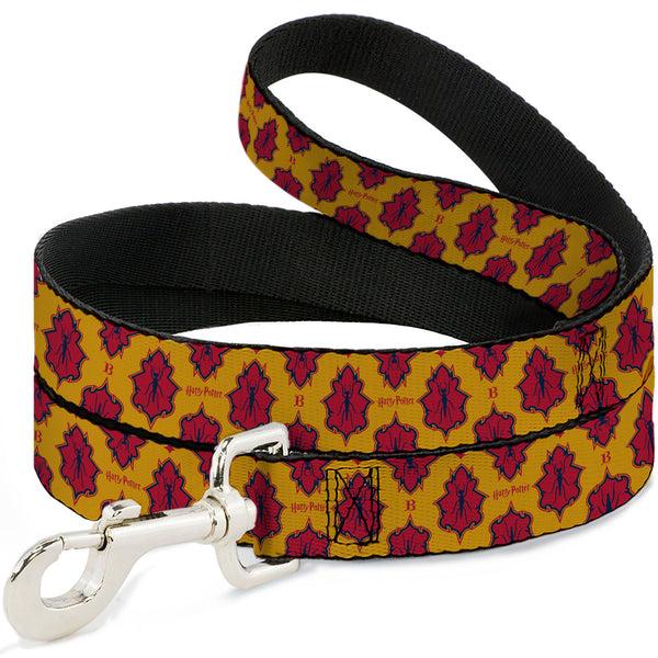 Buckle-Down Dog Leash - HARRY POTTER Butterbeer Insect Icon Yellow/Reds