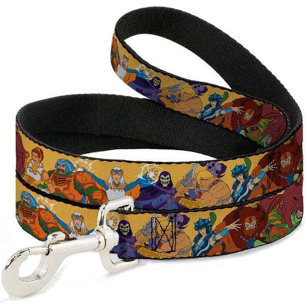 Buckle-Down Dog Leash - MOTU Revelation Eight Character Group Pose Yellow