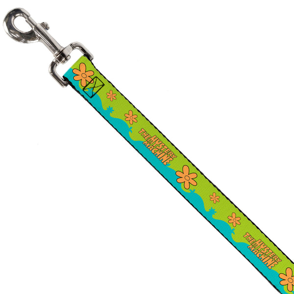 Buckle-Down Dog Leash - Scooby Doo THE MYSTERY MACHINE Paint Job Green/Aqua/Orange