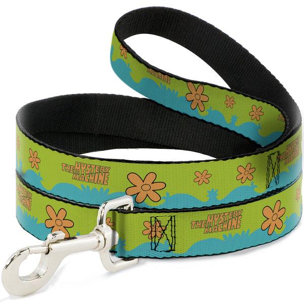 Buckle-Down Dog Leash - Scooby Doo THE MYSTERY MACHINE Paint Job Green/Aqua/Orange