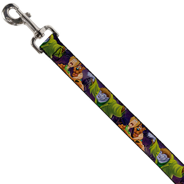 Buckle-Down Dog Leash - Scooby & Shaggy Hugging W/Werewolf Man Purple