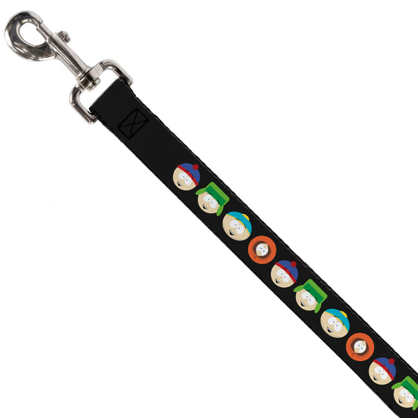 Buckle-Down Dog Leash - South Park Boys Face Repeat Black