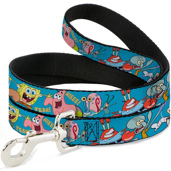 Buckle-Down Dog Leash - SpongeBob SquarePants and Friends Poses Blue