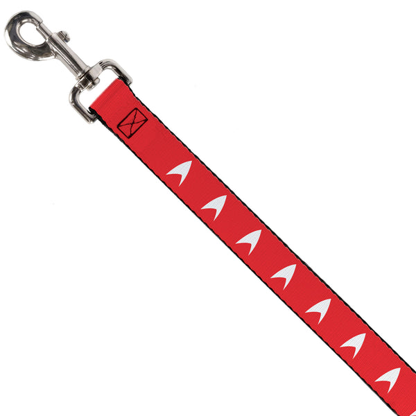Buckle-Down Dog Leash - Star Trek Starfleet Insignia Red/White