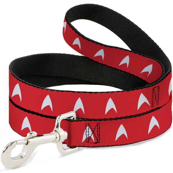 Buckle-Down Dog Leash - Star Trek Starfleet Insignia Red/White