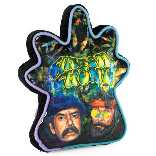 Buckle-Down Dog Toy Squeaker Plush - CHEECH & CHONG Faces Smokey Tie Dye Pot Leaf