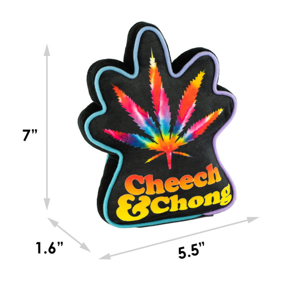 Buckle-Down Dog Toy Squeaker Plush - CHEECH & CHONG Faces Smokey Tie Dye Pot Leaf