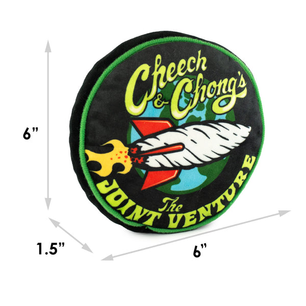 Buckle-Down Dog Toy Squeaker Plush - CHEECH & CHONG THE JOINT VENTURE Round