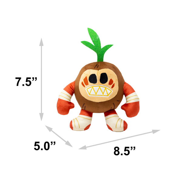Buckle-Down Dog Toy Squeaker Plush - Moana Kakamora Coconut Monster Full Body Pose