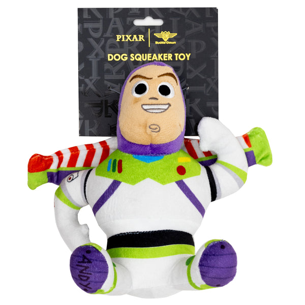 Buckle-Down Dog Toy Squeaker Plush - Pixar Toy Story Buzz Lightyear Full Body Pose
