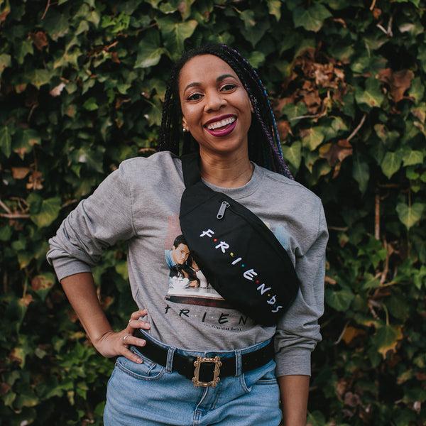 Buckle-Down Fanny Pack - FRIENDS Logo Black White Multi Color